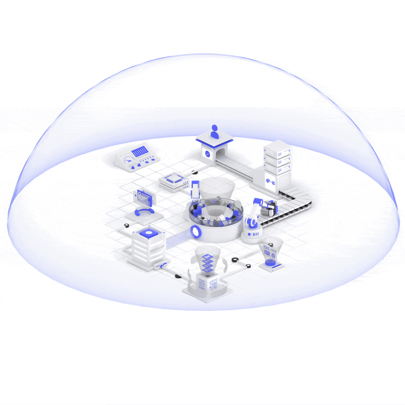 An illustration indicating Cloud networking