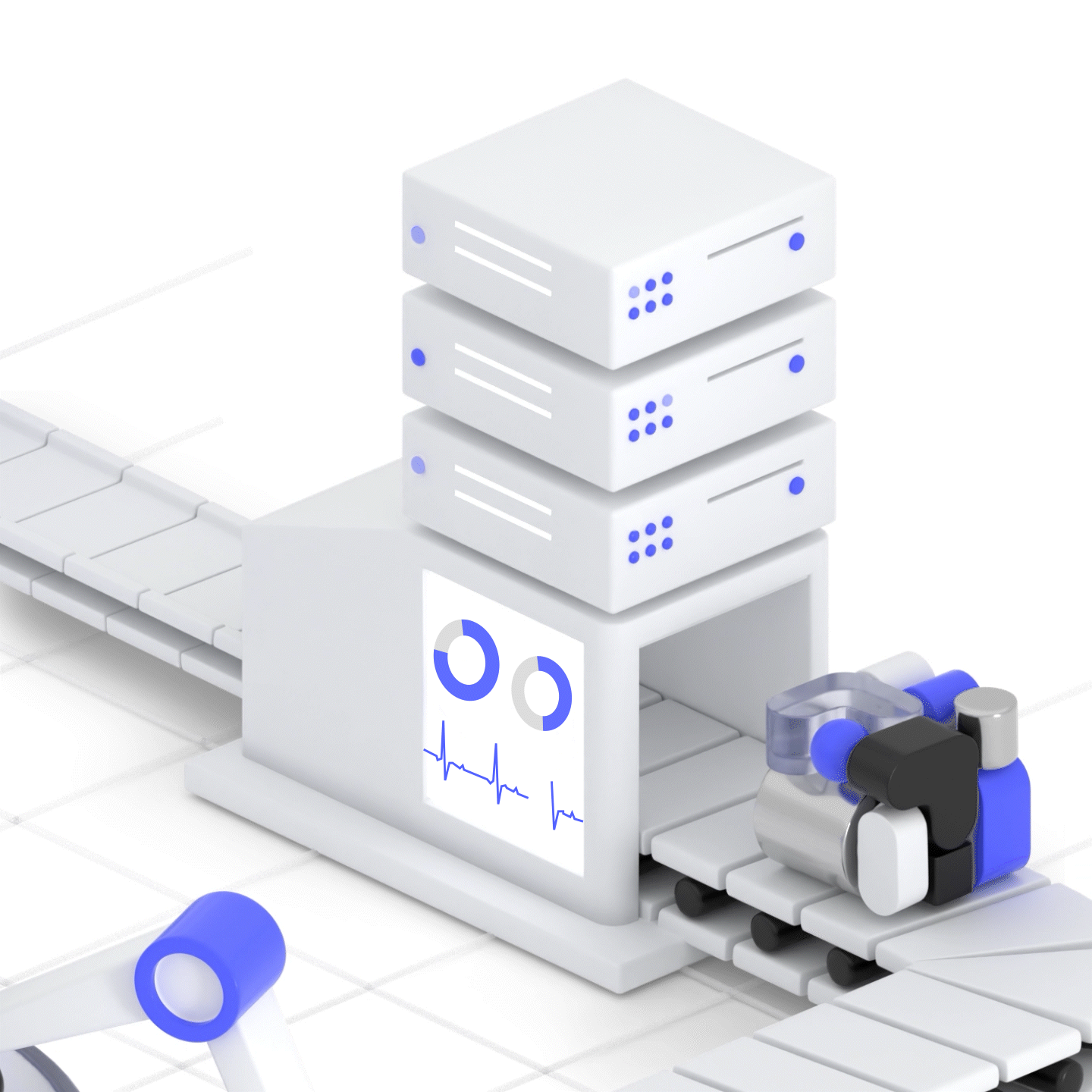 An illustration showing the CoreWeave platform as though from far above